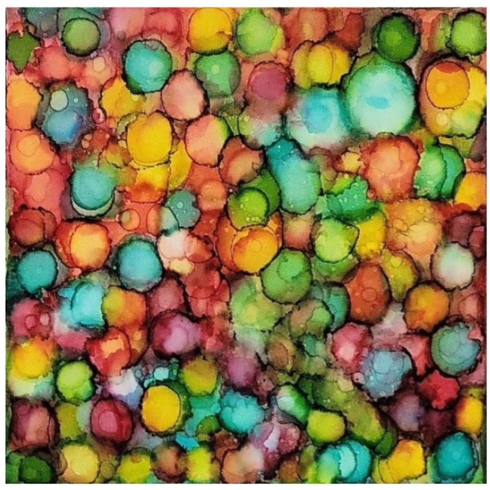 Hand Crafted Abstract Design 12x12 Inches Canvas Picture